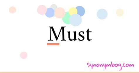 Synonym For Must