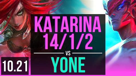 Katarina Vs Yone Mid 1412 Legendary 6 Solo Kills 16m Mastery