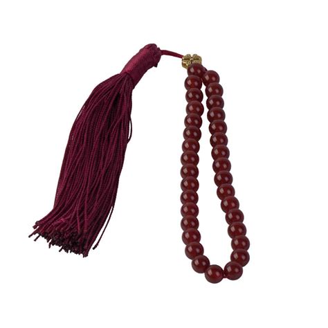 Islamic Rosary Prayer Beads With Maroon Agate Shopipersia