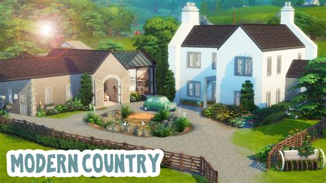 Modern Country Estate 🌿 The Sims 4 Speed Build Youtube