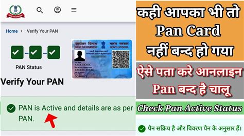 Pan Card Active Hai Ya Nahi Kaise Check Kare How To Check Pan Active