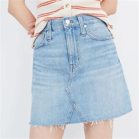 Madewell Skirts Madewell Rigid Denim Aline Mini Skirt Poshmark