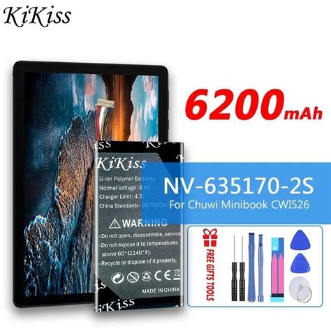 6200mAh KiKiss Baterya NV 635170 2S NV6351702S Para Sa Chuwi Minibook