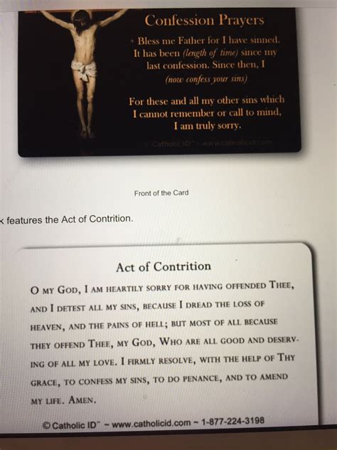 Confiteor Prayer Printable