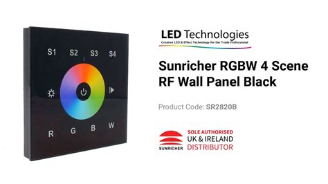 Sunricher Rgbw Scene Rf Black Wall Panel Youtube