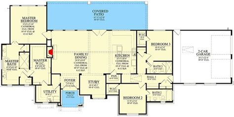 Plan Pwl Exclusive Hill Country House Plan With Split Bed Layout