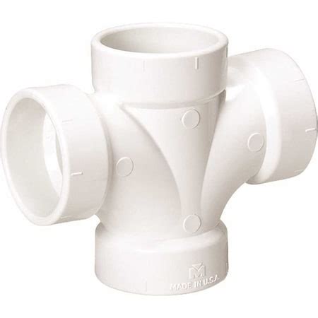 Nibco COPY 0 1 1 2 In PVC DWV All Hub Double Sanitary Tee C4835HD112