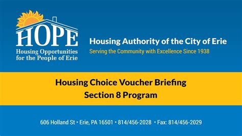 Housing Choice Voucher Briefing Section 8 Program YouTube