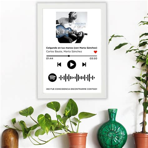 Cuadro Canci N Favorita Con C Digo Spotify Bebetones