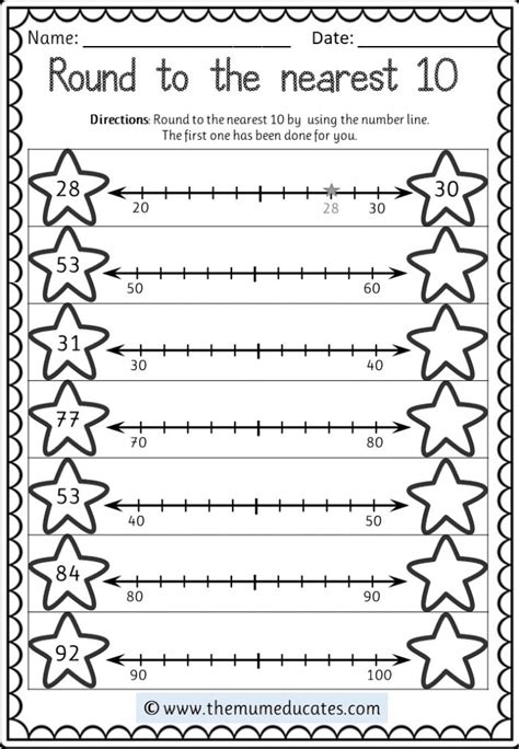 Math Worksheets Grade 3 Rounding Numbers