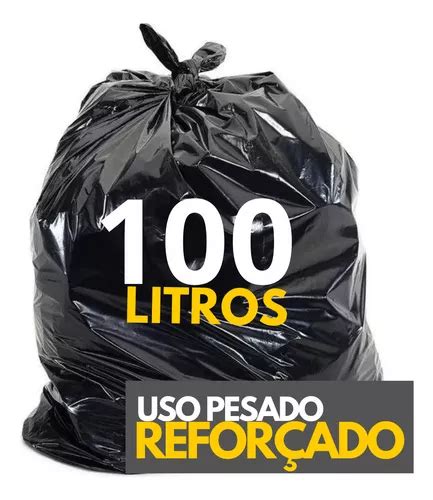 Saco De Lixo 100 Litros Uso Pesado Bem Reforçado Grosso Frete grátis