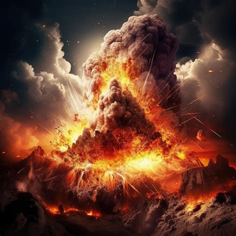 Premium Ai Image A Volcano Erupting Nature Disaster Generative Ai