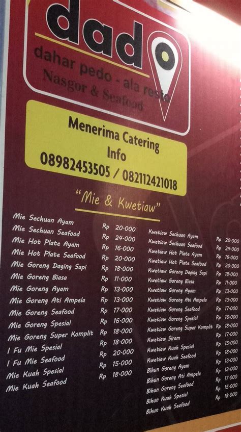 Menu At Nasi Goreng Mas Dado Restaurant Cimahi