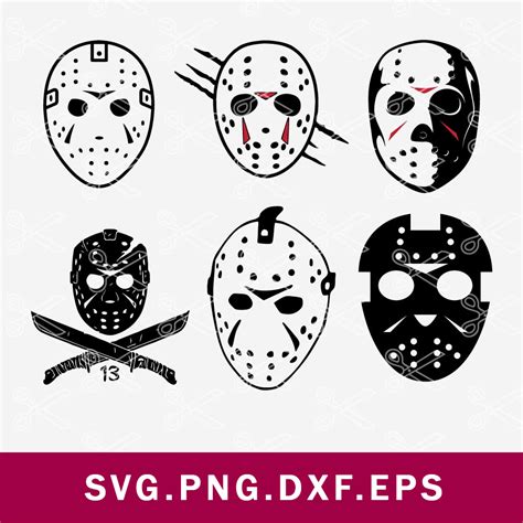 Jason Mask Bundle Svg Jason Voorhees Svg Horror Movie Svg Inspire