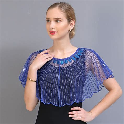 Shawl Wrap Women S Wrap Bolero 1920s Elegant Sparkle Shine Short