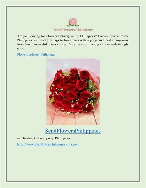 PPT Flowers Delivery Philippines Sendflowersphilippines Ph