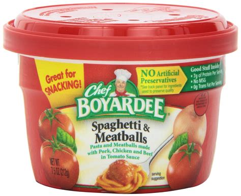 Chef Boyardee Spaghetti With Meatballs Microwaveable Bowl 12 Total