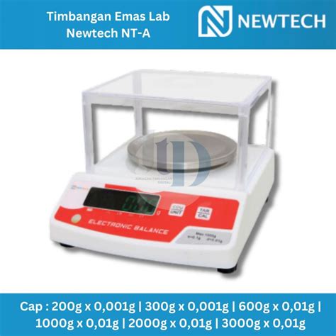 Jual Timbangan Emas Lab Newtech NT A 200gr 300gr 1000gr 2000gr 3000gr