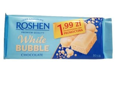 Купить Шоколад Roshen Bubble White 80г babolada отзывы фото и