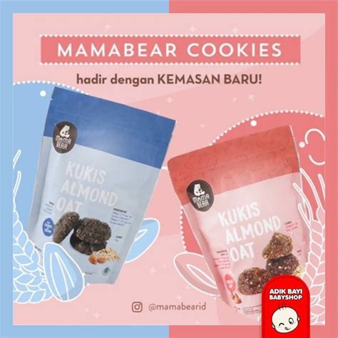 Jual Kukis Almond Oat Mama Bear Coockies Snack Pelancar Asi Mamabear