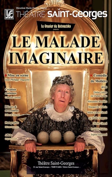 LE MALADE IMAGINAIRE Théâtre Saint Georges Paris 75009 Sortir à