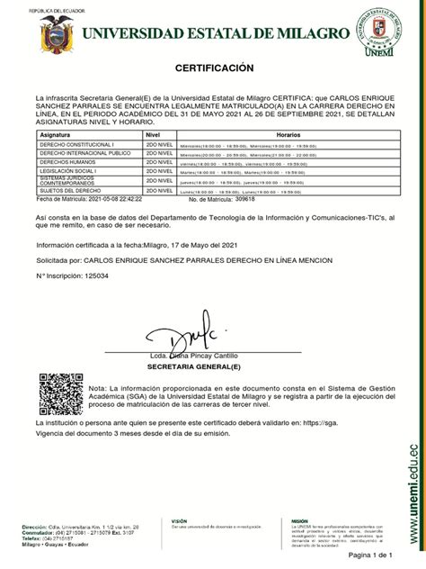 Certificado Matricula Alumno Unemi Digital309618 Pdf