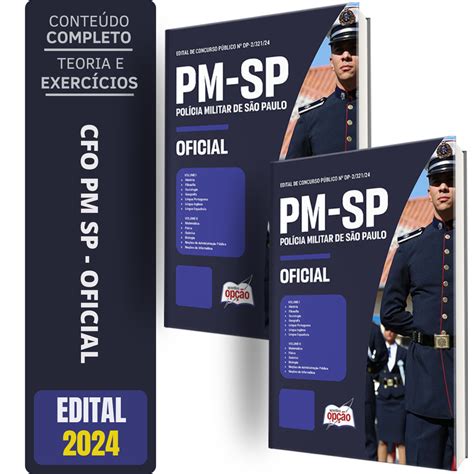 Apostila CFO PM SP 2024 Aluno Oficial Polícia Militar de São Paulo