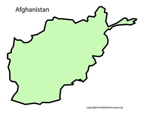 Blank Afghanistan Map | Blank Map of Afghanistan