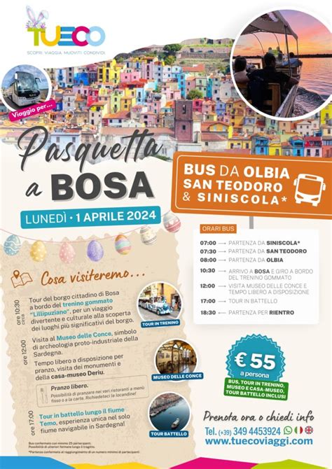 Pasquetta Bosa Tueco Viaggi San Teodoro Bus