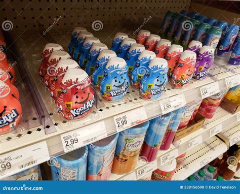 Kool Aid Containers At Store Editorial Stock Photo Image Of Junk
