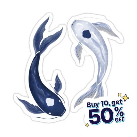 Avatar The Last Airbender Tui And La Koi Fish Illustration Sticker