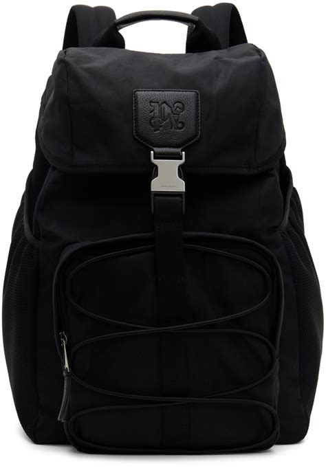Palm Angels Black Buckle Monogram Backpack Palm Angels
