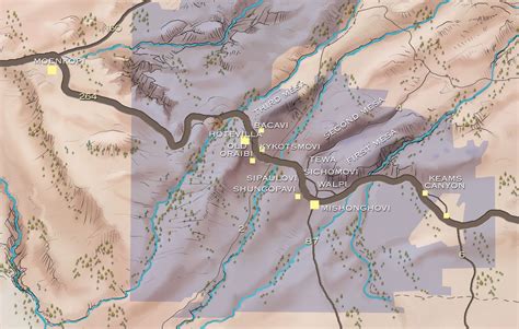 Hopi Reservation Map - keams canyon • mappery