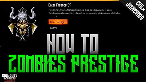 Prestiging In Zombies ★ Permanent Unlock Token Tutorial Black Ops 3 Zombies Black Ops 3