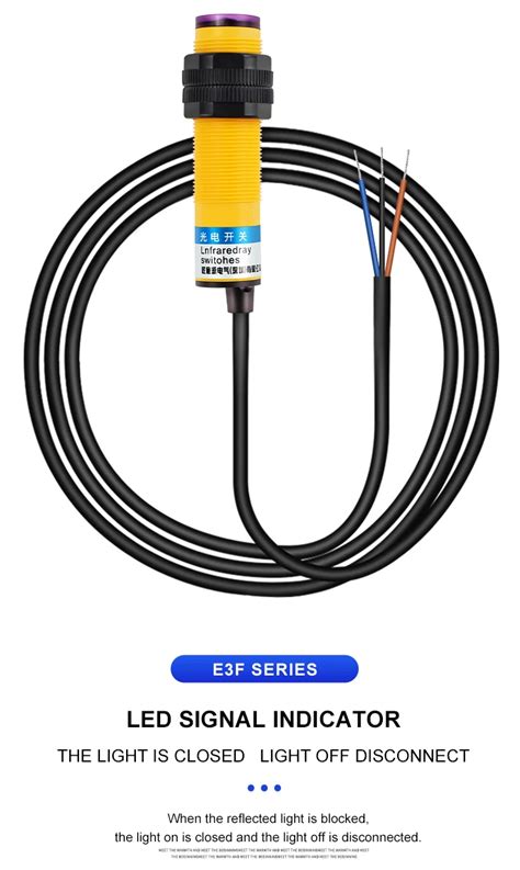Infrared Induction Photoelectric Switch E3f Ds30c4 Three Wire Npn