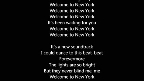 Welcome To New York Taylor Swift Lyrics Youtube