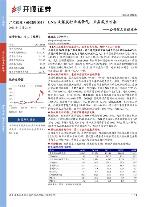 公司信息更新报告：lng及煤炭行业高景气，业务成长可期 洞见研报 行业报告