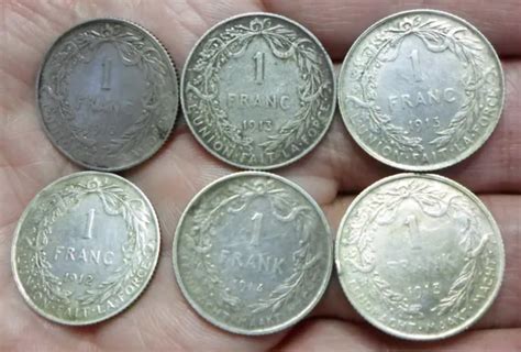 Lot De Monnaies En Argent Franc Belgique Eur Picclick Fr