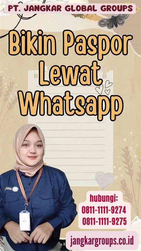 Bikin Paspor Lewat Whatsapp Jangkar Global Groups