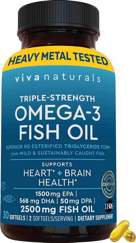 Amazon Viva Naturals Suplemento De Aceite De Pescado Omega De