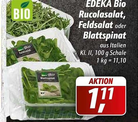 Edeka Bio Rucosalat Feldsalat Oder Blattspinat Angebot Bei Simmel