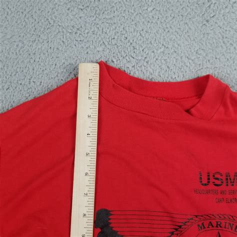 Us Marine Corps Usmc Shirt Men M Fit Red Camp Elmore Gem