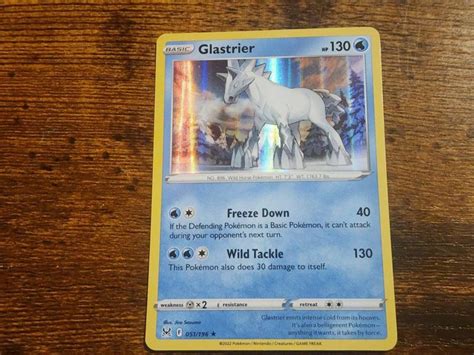 Free: Pokemon Glastrier holo rare 051/196 - Trading Card Games - Listia ...