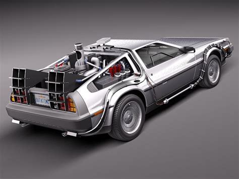 DeLorean DMC-12 Back To The Future 3D Model 3D Model MAX OBJ 3DS FBX ...