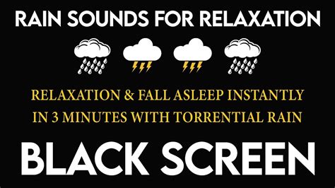 Relaxation Fall Asleep Instantly With Torrential Rain Thunder