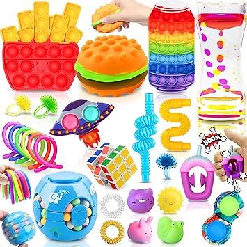 Paochocky Fidget Toy Set, 26PCS With Box Fidget Pack, Sensory Anxiety ...