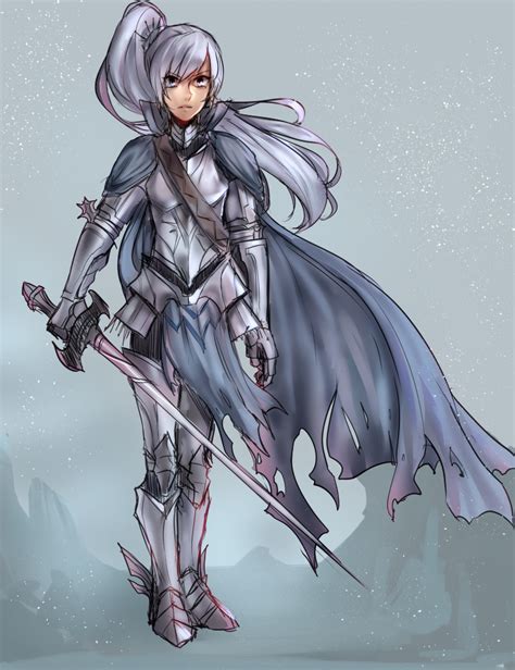 Knight Weiss From Rwby Done On Stream Ryai Rwby Knight Rwby Fanart