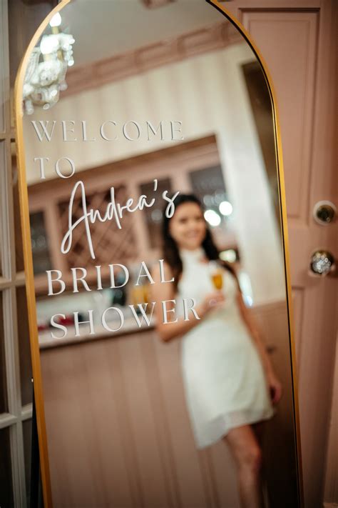 Mirror Bridal Shower Decal Personalized Wedding Sticker Wedding Mirror Decal Wedding Reception