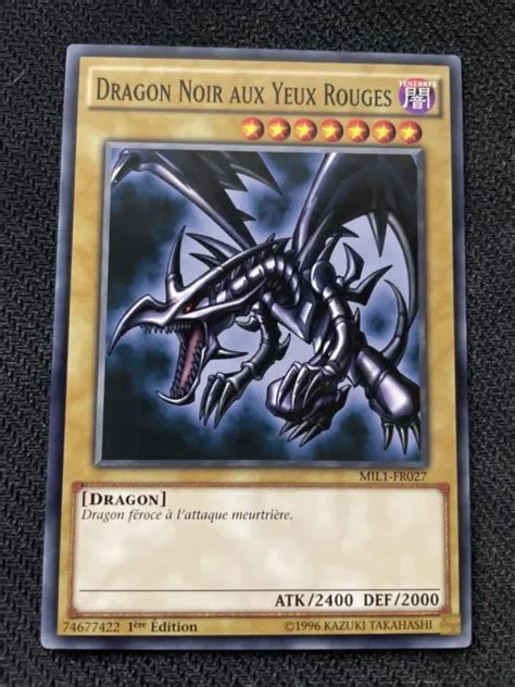 CARTE YU GI OH DRAGON Noir Aux Yeux Rouges 1St Mil1 Fr027 Neuf Mint