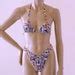 80s 90s Brazilian Bikini Bottom With High Leg And Triangle Top Etsy